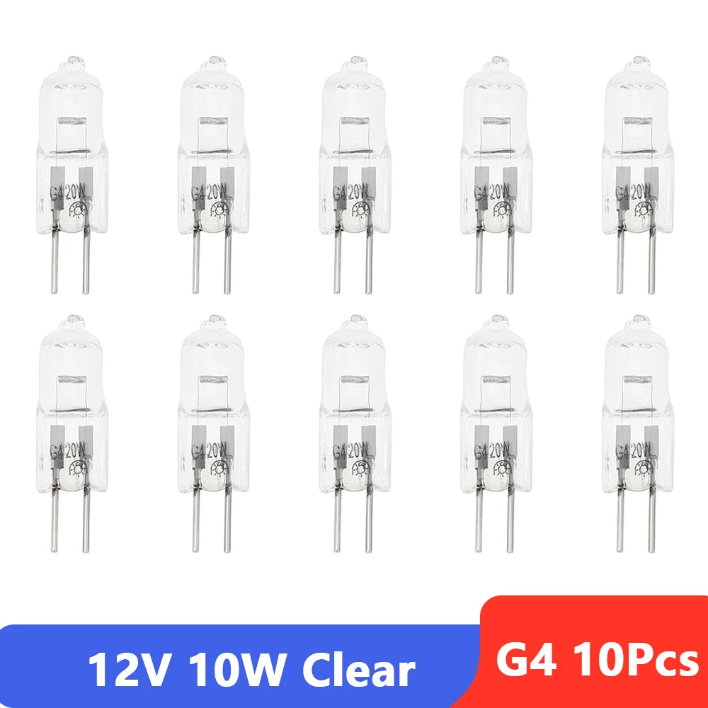 ampoules halogènes g4 transparentes opalescentes 24v 220v blanc chaud classique 10w 20w 35w 50w
