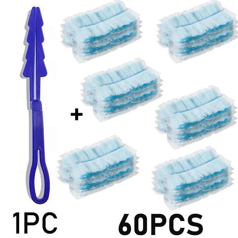 brosse poussière bleu clair douce moderne poignée 60 pièces remplacement 28cm longueur