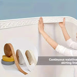 ruban decoratif floral adhesif gris marron beige blanc classique 2.3m 10m ornement mural