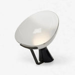 lampe table moderne métal blanc éclairage chaud led sans ombre interrupteur bouton fixée salon