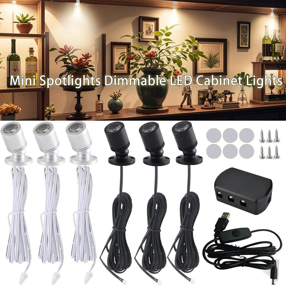 projecteur led mini argent noir réglable éclairage boutique étagère moderne cable interrupteur