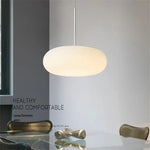 luminaire suspendu ovale moderne acrylique blanc 3000K 6000K salon chambre