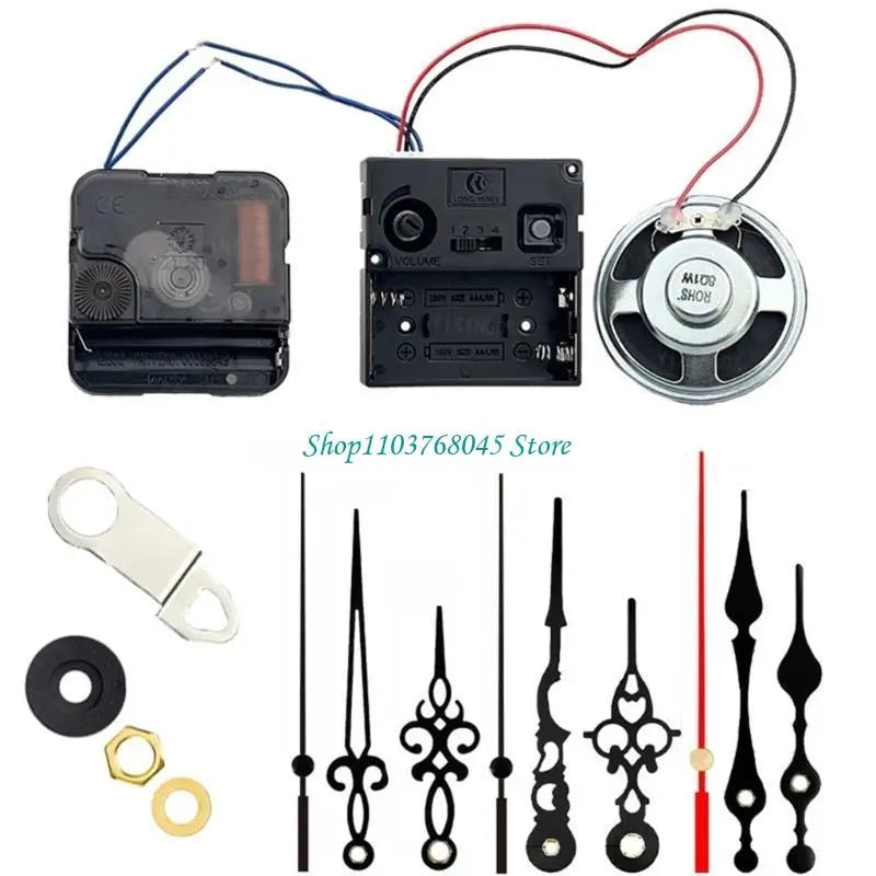 kit montre mécanique noir blanc doré aiguilles boîtier batteries instructions classique