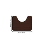 tapis toilette salle bain gris noir rouge rayures horizontales microfibre antidérapant moderne adhésif rapide