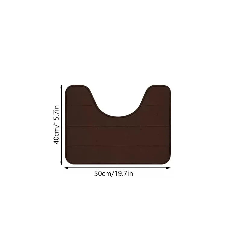tapis toilette salle bain gris noir rouge rayures horizontales microfibre antidérapant moderne adhésif rapide