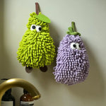 gants toilette pelucheurs vert violette décoratifs animaux salle bain absorbants