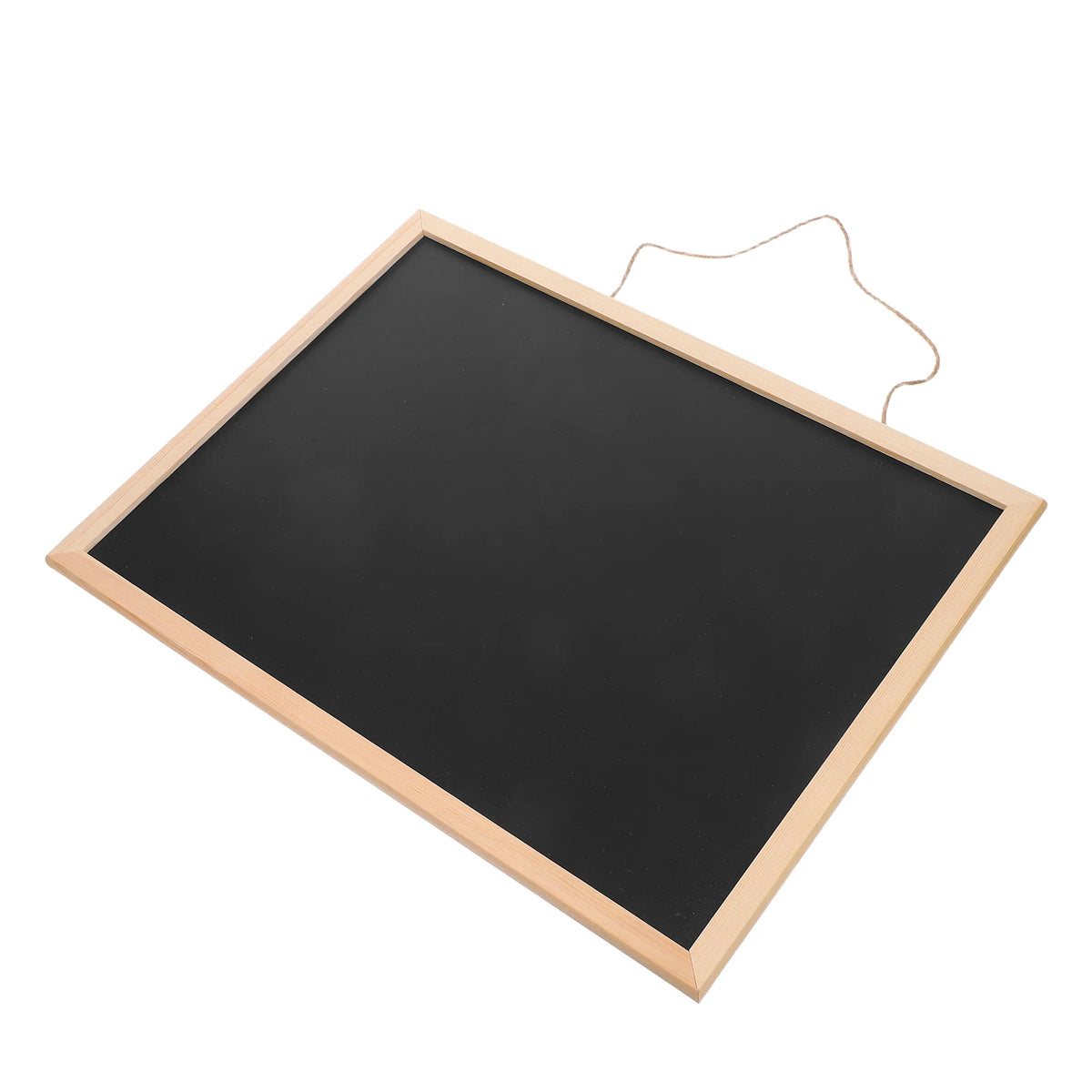 tableau noir suspendu bois cadre simple rustique noir beige clair