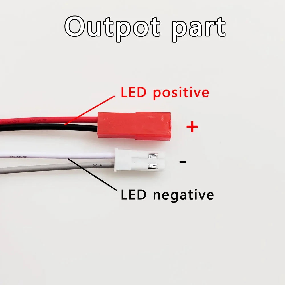 pilote led driver constant current blanc moderne câbles jst 10v 50v ac165v 265v 3w
