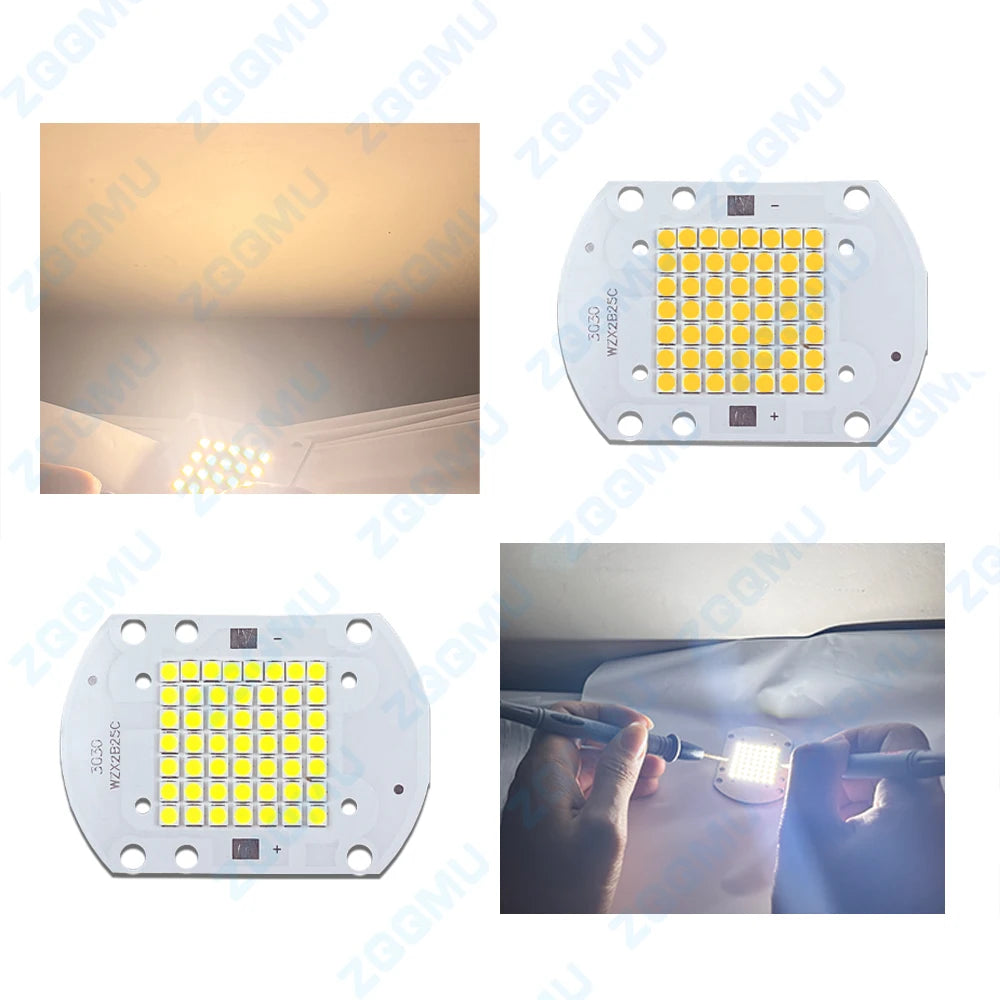 panneau led intégré 50w blanc 50 diodes smd aluminium moderne 3000k 6000k