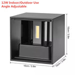 applique murale led moderne noir blanc argent or ip65 résistante 110v 240v