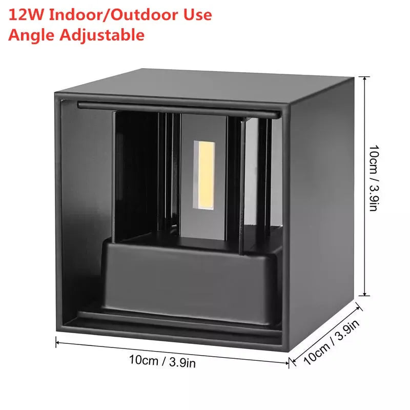 applique murale led moderne noir blanc argent or ip65 résistante 110v 240v