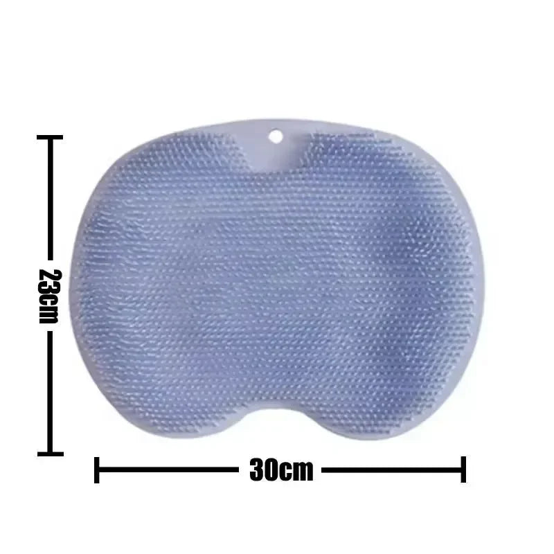 brosse douche exfoliante silicone bleu rose gris moderne respectueux environnement suction cup