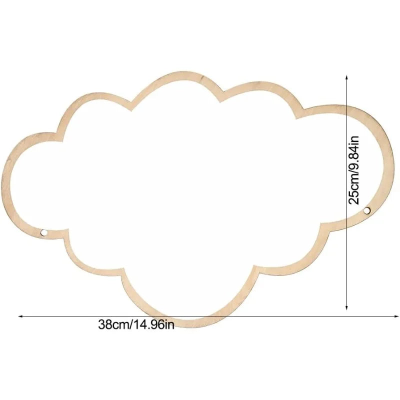 miroir decoratif nuage bois blanc minimaliste moderne chambre enfants deco mur