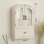 armoire murale bois naturel compartiments poignées métalliques tiroir blanc marron gris anthracite classique rustique