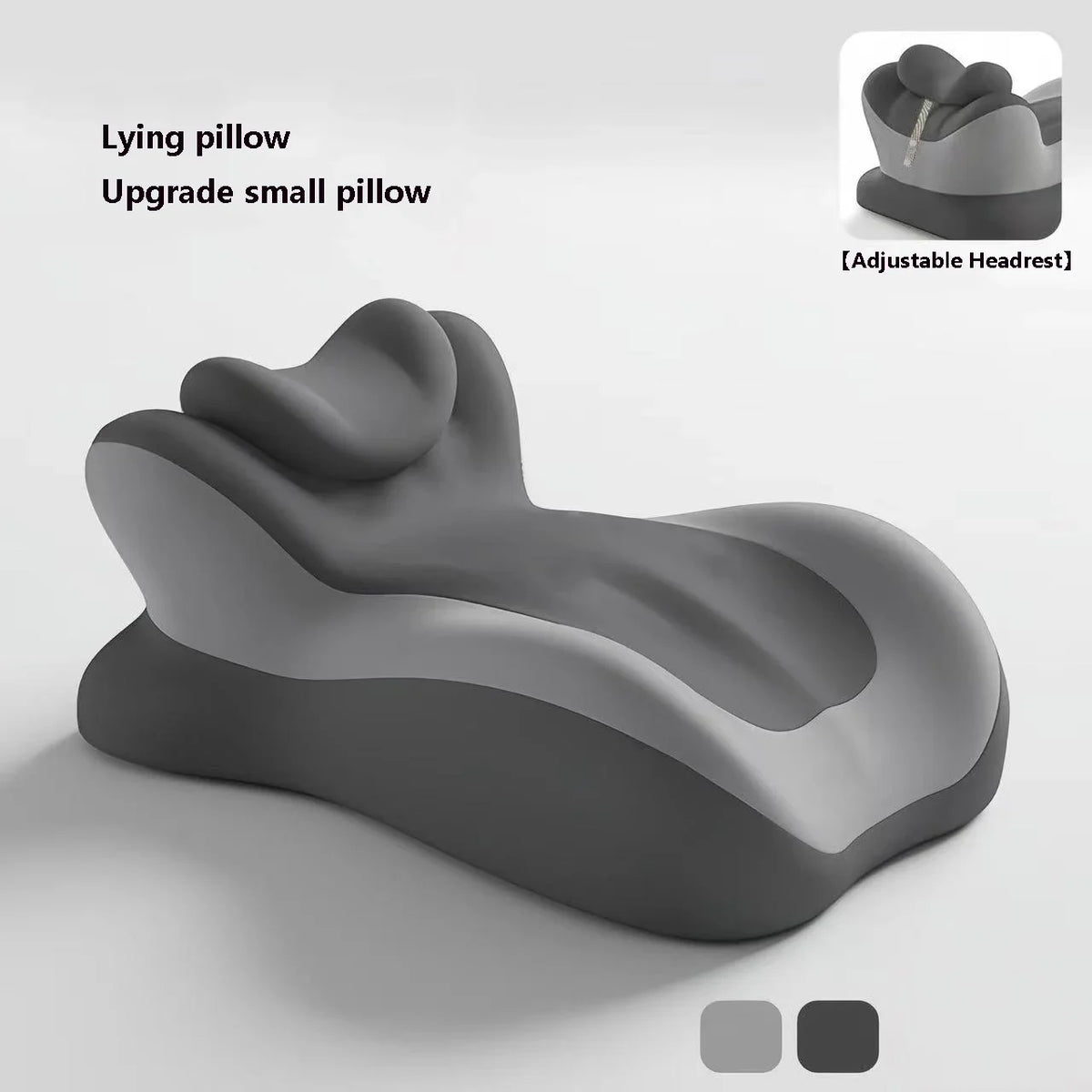 coussin ergonomique mousse mémoire forme colonne gris clair confortable ajustable lit canapé soulagement douleur