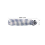 housse coussin cou décoration coton bleu clair blanc carreaux rustique ølets