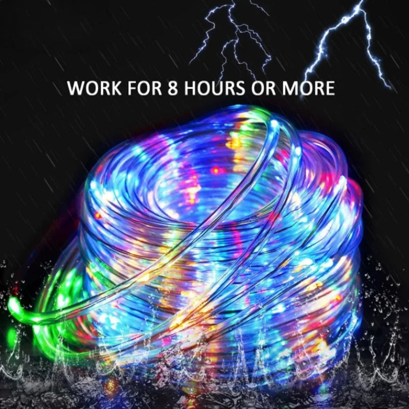 guirlande lumineuse multicolore filée moderne panneau solaire adhésif extérieur led jardin noël festive imperméable