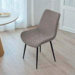 housse chaise extensible jacquard motif géométrique moderne fauteuil salle manger