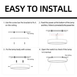 lampe led 5w 10w 15w 25w noir blanc moderne surface vis fixée abat jour