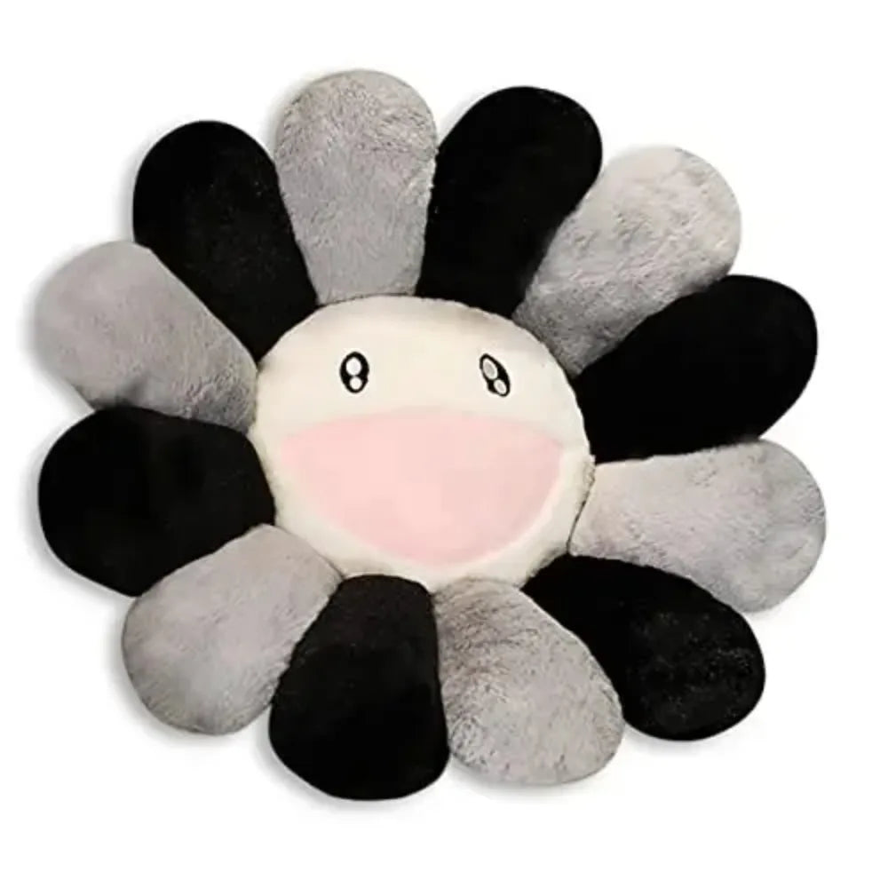 coussin fleuri moderne noir blanc doré argenté coton polyester lavable salon