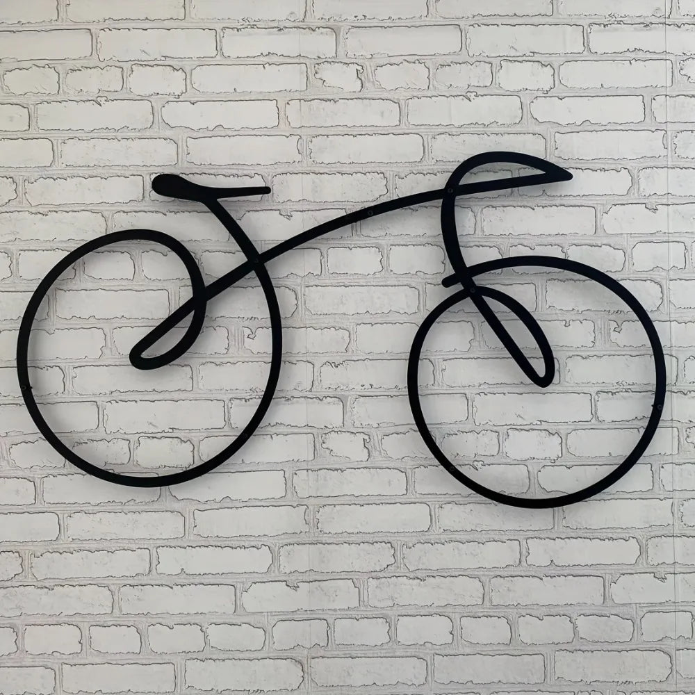 décoration murale silhouette vélo noir minimaliste moderne métal opacité 30cm 40cm 50cmuspenduintérieurextérieur