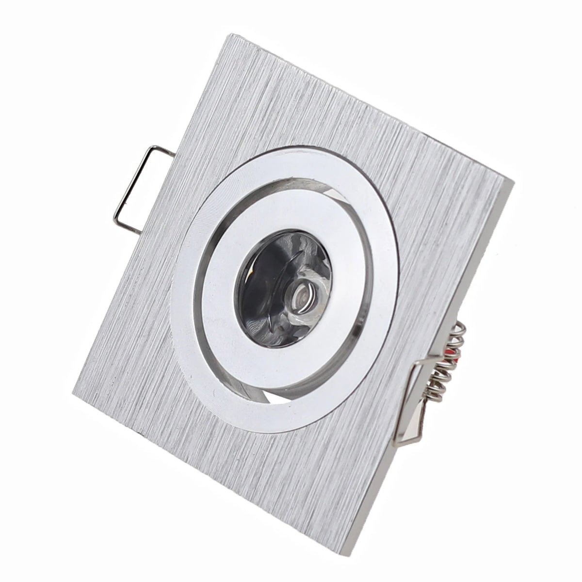 spots led 3w modernes 60x60mm noir blanc finition brossée interrupteur bouton transformateur