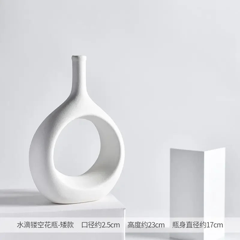 vase moderne blanc céramique table decoration intérieur art contemporain simple
