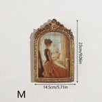 cadre photo vintage or orné femmes robe intérieur décoration mur tableauOpaque verre transparent