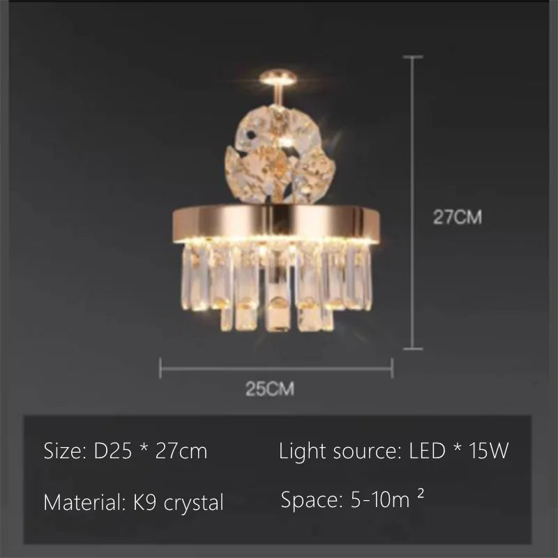 lustre suspendu cristal brillant doré élégant salon chambre 2000 82000 lumens 90 260V