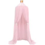 rideau lit bébé étoiles dorées rose blanc moderne translucide chambre enfants