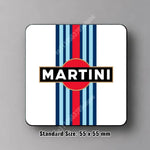 coasters aimants réutilisables rayures racing bleu rouge blanc Williams Martini