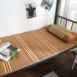 tapis sol moderne rayures horizontales beige brun clair