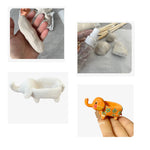 pâte modeler sèche auto durcissante blanche texture grumeleuse créative artisanale figurines pinceau plateaux cœur