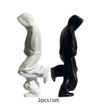 figurines résine humaines stylisées noir blanc minimaliste modernes intérieur