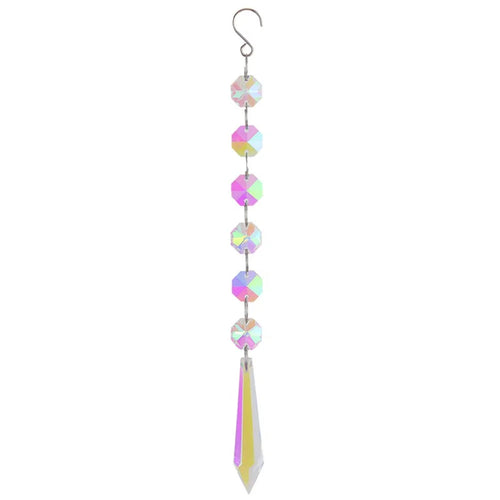 pendentif papillon cristal transparent décoratif chaîne dorée attrape soleil fenêtre jardin reflet arc ciel