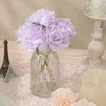 bouquet fleurs artificielles pivoine soie blanc violet romantique décoration mariage anniversaire diyintérieur