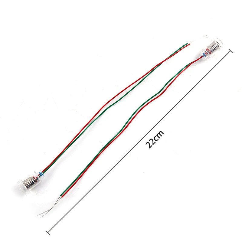 miniatures lampes led fil électrique blanc rouge vert doré filetées industrielles technique éducatives