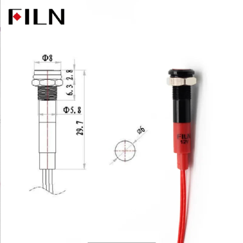 ampoule led 12v 24v bleu rouge vert jaune blanc métal brillant moderne vis câble