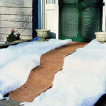 tapis sol marron clair fibre naturelle rustique antidérapant pot fleurs isolation hiver humidité resistant