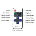 contrôleur led télécommande rf bande led ajustement luminosité mode vitesse flash câbles connecteur dc