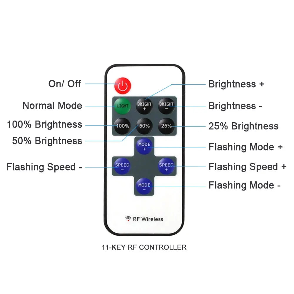 contrôleur led télécommande rf bande led ajustement luminosité mode vitesse flash câbles connecteur dc