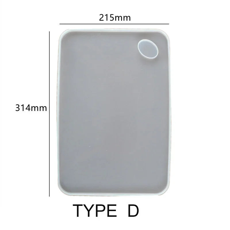 plateau silicone moderne rectangulaire rond vague motif opaque décoration maison bleu animal compagnie fixations