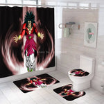 rideau douche tapis bain dragon ball personnages mangas moderne multicolore polyester