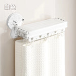 rideau douche pliable blanc texture carreaux moderne clips fixations respectueux environnement