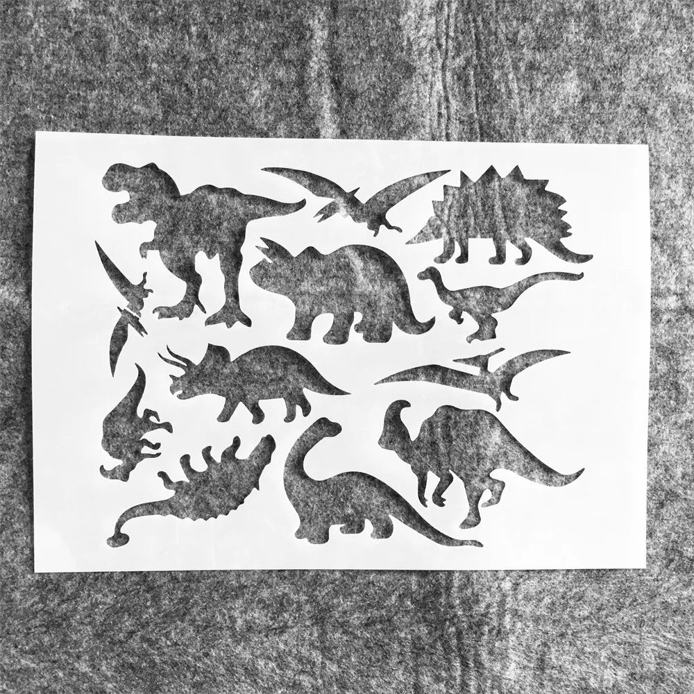 autocollants dinosaures noirs simples décoration peinture murale scrapbook coloriage bricolage opaque