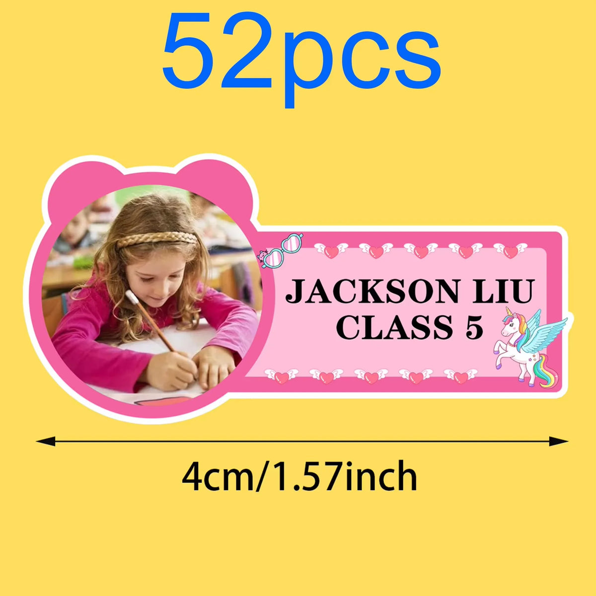 étiquettes personnalisables adhésives enfants couleurs bleu rose vert violet motifs floraux modernes textes personnalisables