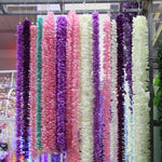 guirlande fleurs artificielles soie mariage extérieur blanc rose violet vert festive