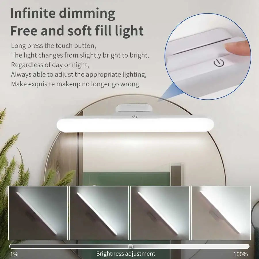 lampe led table rechargeable usb blanc noir aimant moderne interrupteur tactile trois couleurs