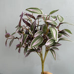 plantes artificielles feuilles vertes tiges blanches moderne minimaliste extérieur décoration