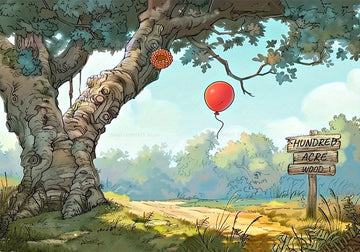 toile fond vinyle paysage forêt animaux anniversaire bébé décor photo studio fête enfant